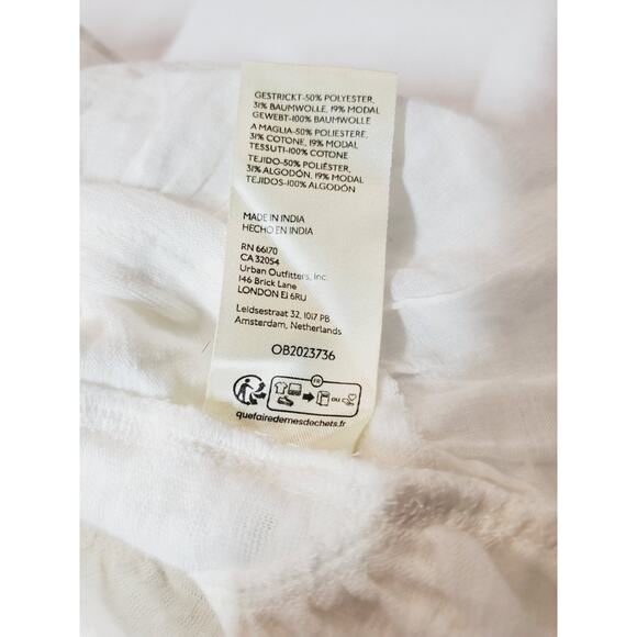 Free People Claire Tee Tunic Top Eyelet Ruffle Tiered Womens Small Oversized - Picture 13 of 16